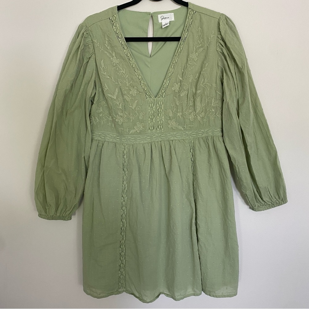 Japna Sage Floral Mini Dress